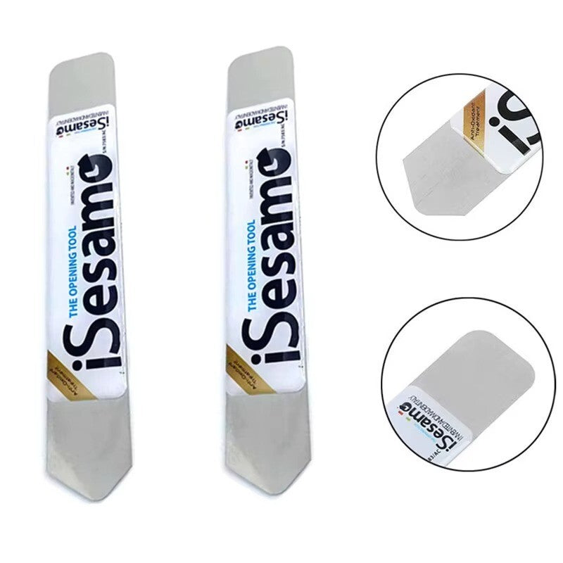 Stainless Steel Metal Flat Curved Spudger 0.1mm Ultra Thin Pry Opening Tool - Dukes Supplies