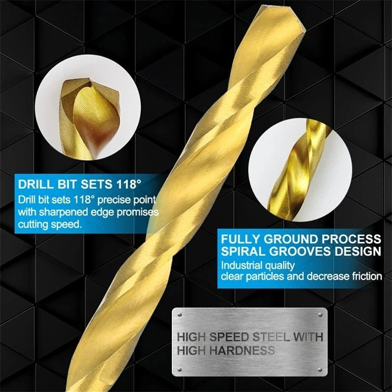 13 Pcs 1.5mm-6.5mm HSS 5% Cobalt Drill Bit Set, for Stainless Steel, Wood, Metal - Image 6