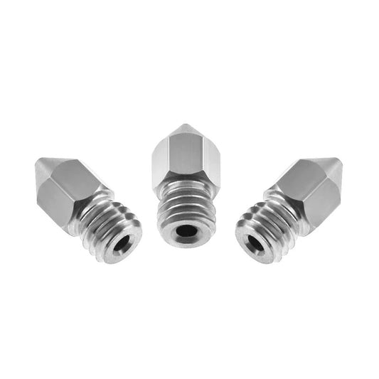 5 x 3D Printer Nozzle 0.4mm Stainless Steel Extruder MK8 Creality Ender CR-10R - Dukes Supplies