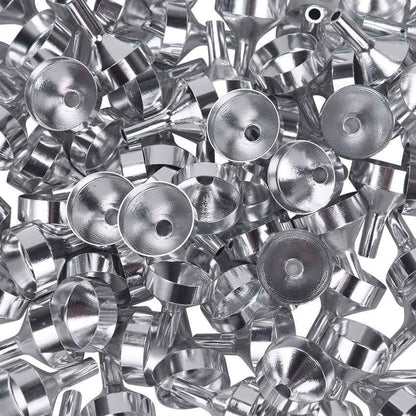 Small Mini Metal Funnels for Atomizers, Vials & Small Bottles Silver 18mm - Dukes Supplies