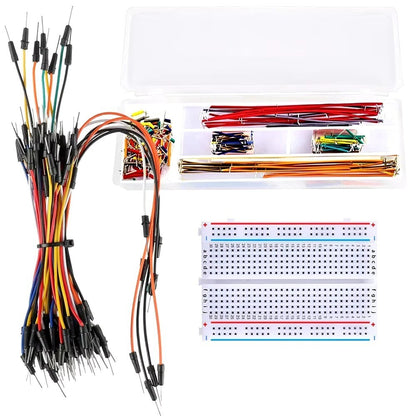 Breadboard Kit: 400pt + 205 Jumper Wires for Arduino/Raspberry Pi Circuits DIY - Dukes Supplies