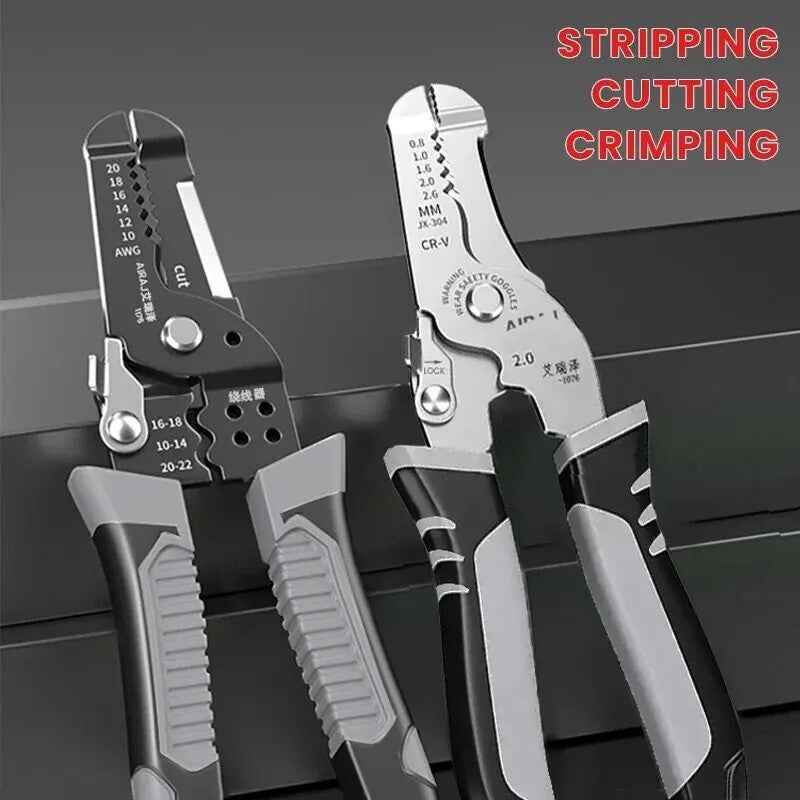 Cable Strip Crimping & Cutter Tool - Terminals Crimp Electrical Crimper Plier - Dukes Supplies