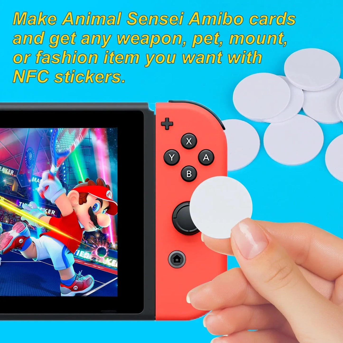 NTAG215 NFC Sticker Coins Adhesive 25mm 13.56 MHZ TagMo Amiibo iOS Android - Dukes Supplies