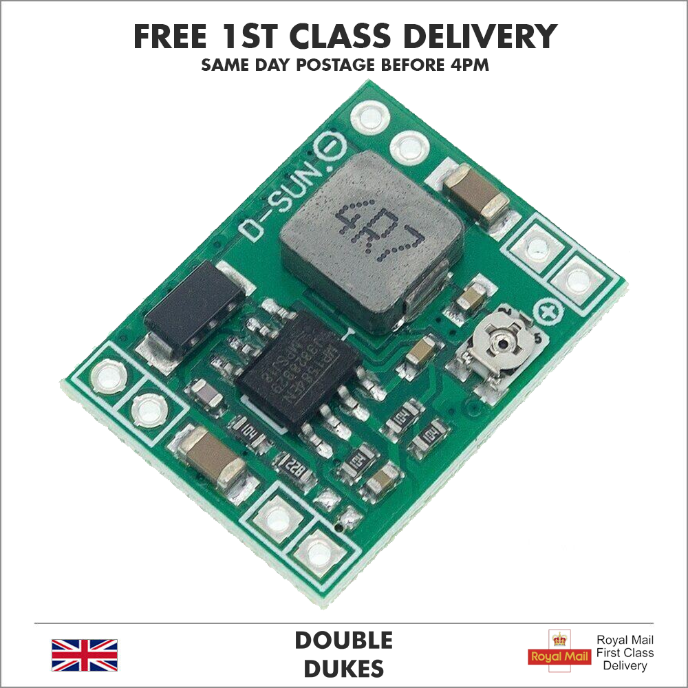 Mini 3A DC-DC Step Down Module Buck Converter Power Adjustable MP1584EN -UK - Dukes Supplies