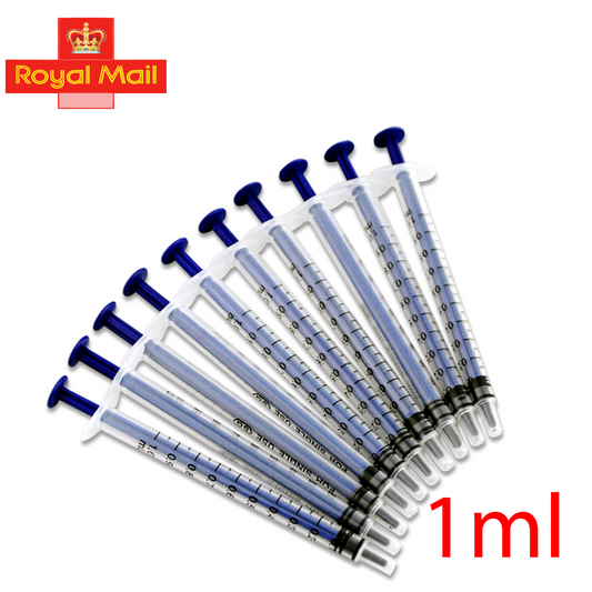 1ml Disposable Empty Syringe Hydroponics Kitchen Measuring Liquid Mixing - Dukes Supplies