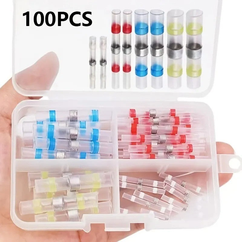 100pc Waterproof Wire Connectors Heat Shrink Solder Seal Sleeve Butt Terminals - Image 8