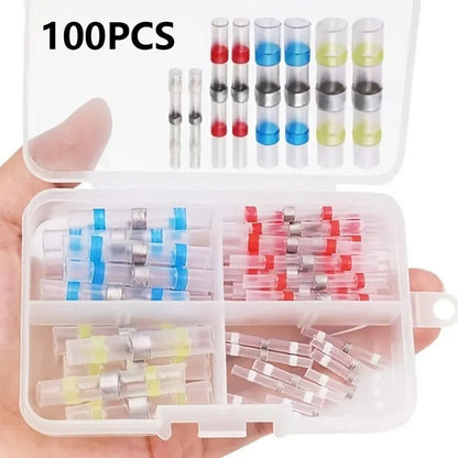100pc Waterproof Wire Connectors Heat Shrink Solder Seal Sleeve Butt Terminals - Image 8