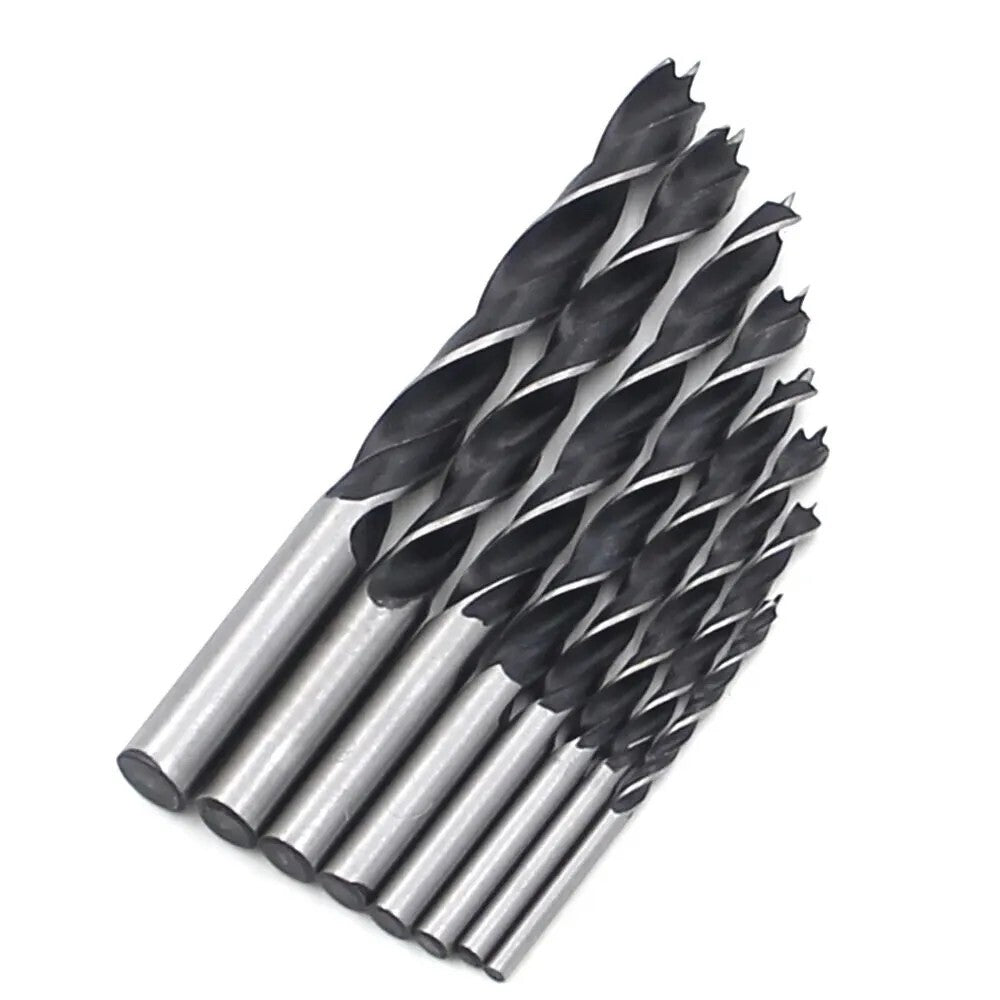 8pc HSS Twist Drill Bit Set Spur Brad Point Round Shank Wood Drill Woodworking - Dukes Supplies