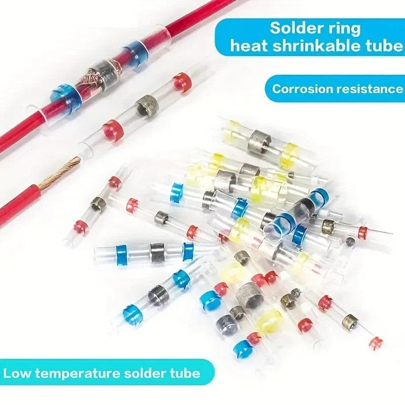 100pc Waterproof Wire Connectors Heat Shrink Solder Seal Sleeve Butt Terminals - Image 2