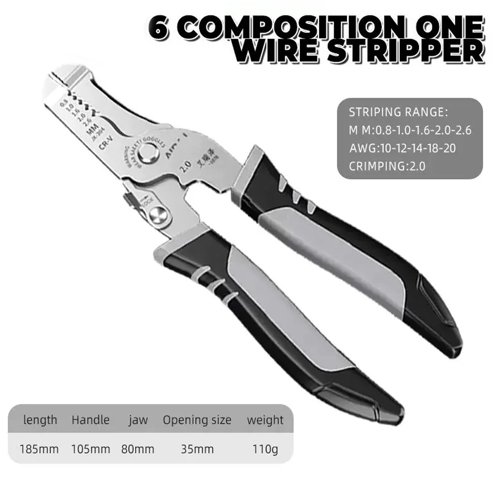 Cable Strip Crimping & Cutter Tool - Terminals Crimp Electrical Crimper Plier - Dukes Supplies