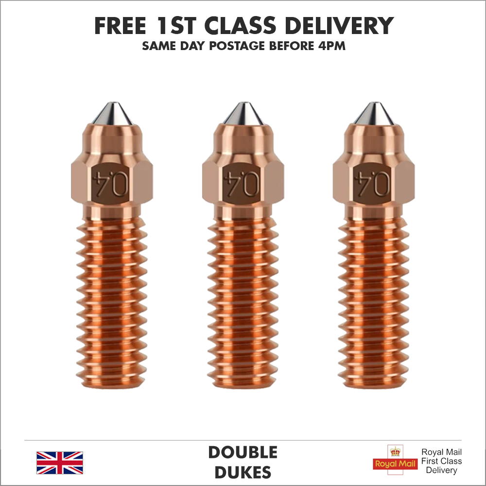 For Creality K1/K1 Max Nozzle Copper 3D Printer Nozzles 0.2-1.0mm 1.75mm - Dukes Supplies