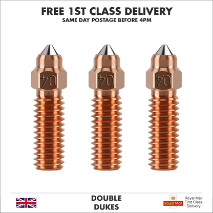 For Creality K1/K1 Max Nozzle Copper 3D Printer Nozzles 0.2-1.0mm 1.75mm - Dukes Supplies