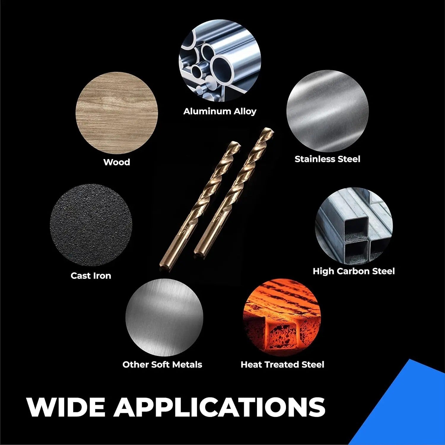 13 Pcs 1.5mm-6.5mm HSS 5% Cobalt Drill Bit Set, for Stainless Steel, Wood, Metal - Image 16