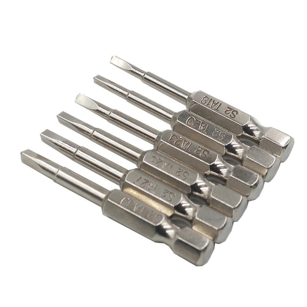 6Pcs Magnetic Triangle Head Screwdriver Bits S2 Steel 1/4" Hex Shank Alloy 50mm - Dukes Supplies