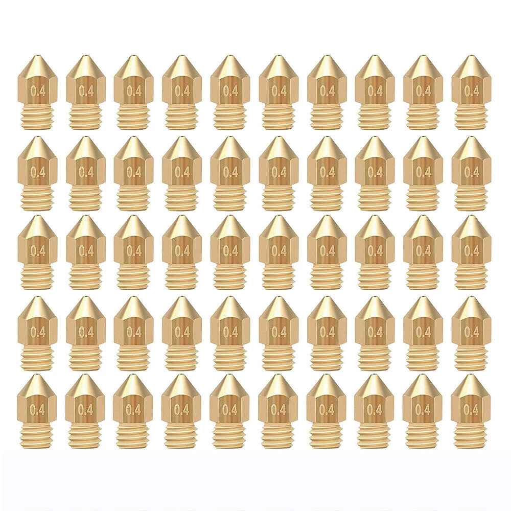 3D Printer MK8 Extruder Nozzle 20pc 0.4mm Creality Ender 3 V2 CR10s SE-6 Anet - Dukes Supplies