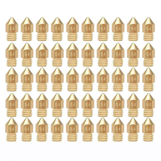 3D Printer MK8 Extruder Nozzle 20pc 0.4mm Creality Ender 3 V2 CR10s SE-6 Anet - Dukes Supplies