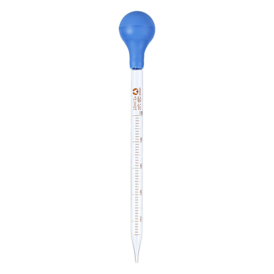 10ml Dropper Glass Scale Line Dropping Pipe Lab School Rubber Head Pipette - Dukes Supplies