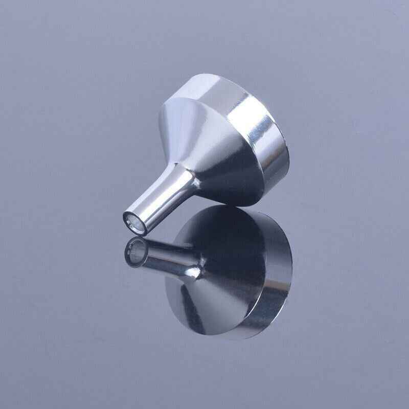 Small Mini Metal Funnels for Atomizers, Vials & Small Bottles Silver 18mm - Dukes Supplies