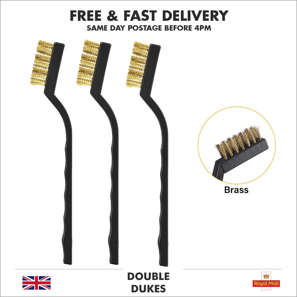 3pc Brass Small Wire Brush Wire Brush DIY Paint Rust-Remover Tool 3D Printing - Dukes Supplies
