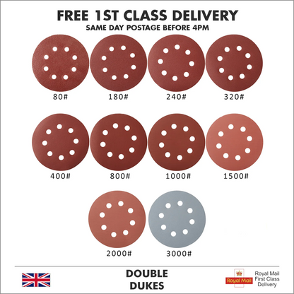 100pc Disc Sanding Pads Paper 5 Inch Round Disc Pad Abrasive Tool | 30-3000 Grit - Dukes Supplies
