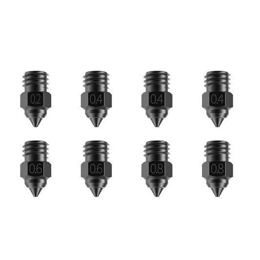 5pc 0.4mm Hardened Steel 3D Printer Nozzle Pointed MK8 CR-10 Ender 3 Anet A8 m6 - Dukes Supplies