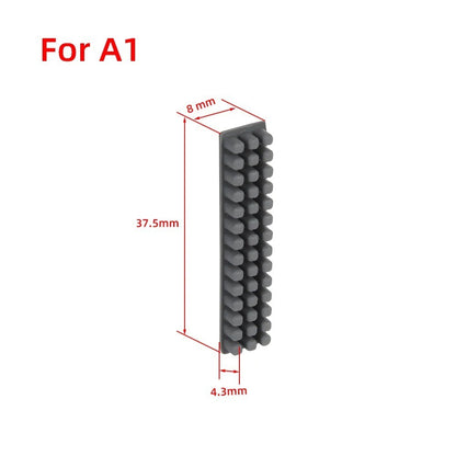 6Pcs Wiper Nozzle Silicone Brush for Bambu Lab A1/A1 Mini Printer Parts - Image 2