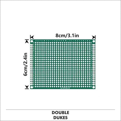 Double Sided Prototype Circuit Board FR4 PCB Universal Board Green Arduino PI UK - Dukes Supplies