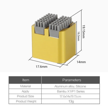 Bambu Lab X1 P1S Mounted Nozzle Brush Silicone Scrubber Wiper 3D Printer Parts - Image 3