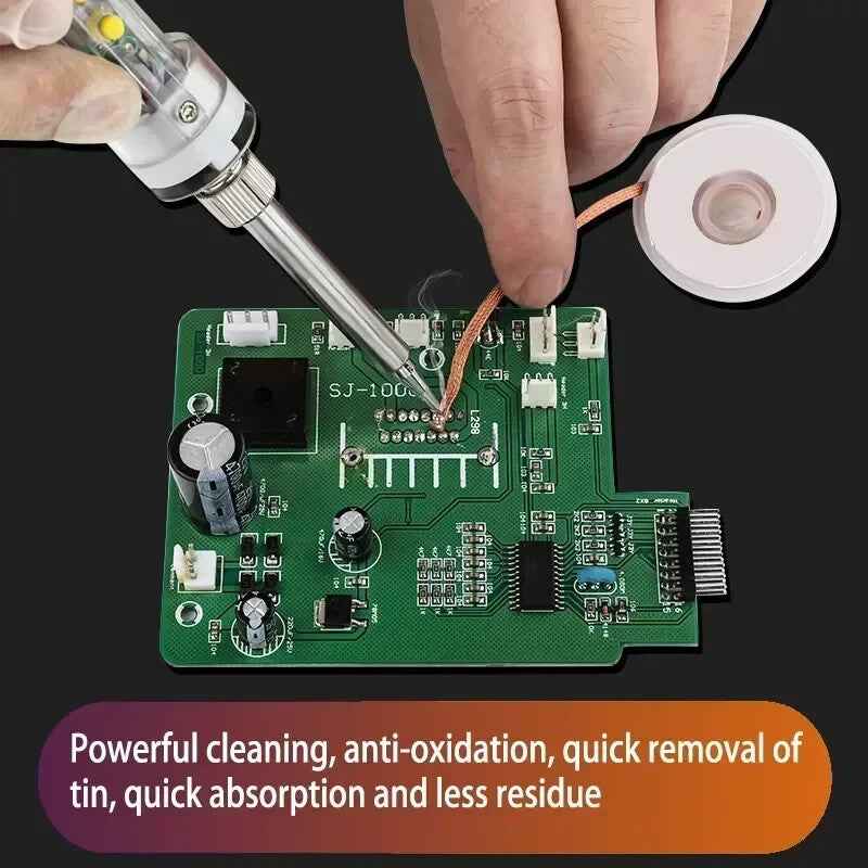 Desolder Desoldering Braid Wick Wire Mop Solder Sucker Fluxed Remover - Dukes Supplies