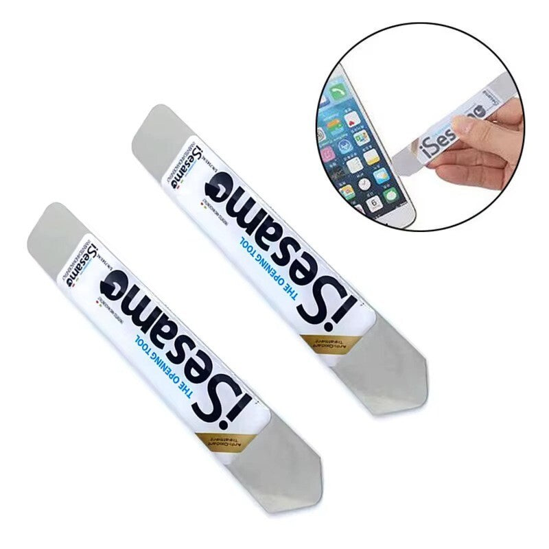 Stainless Steel Metal Flat Curved Spudger 0.1mm Ultra Thin Pry Opening Tool - Dukes Supplies