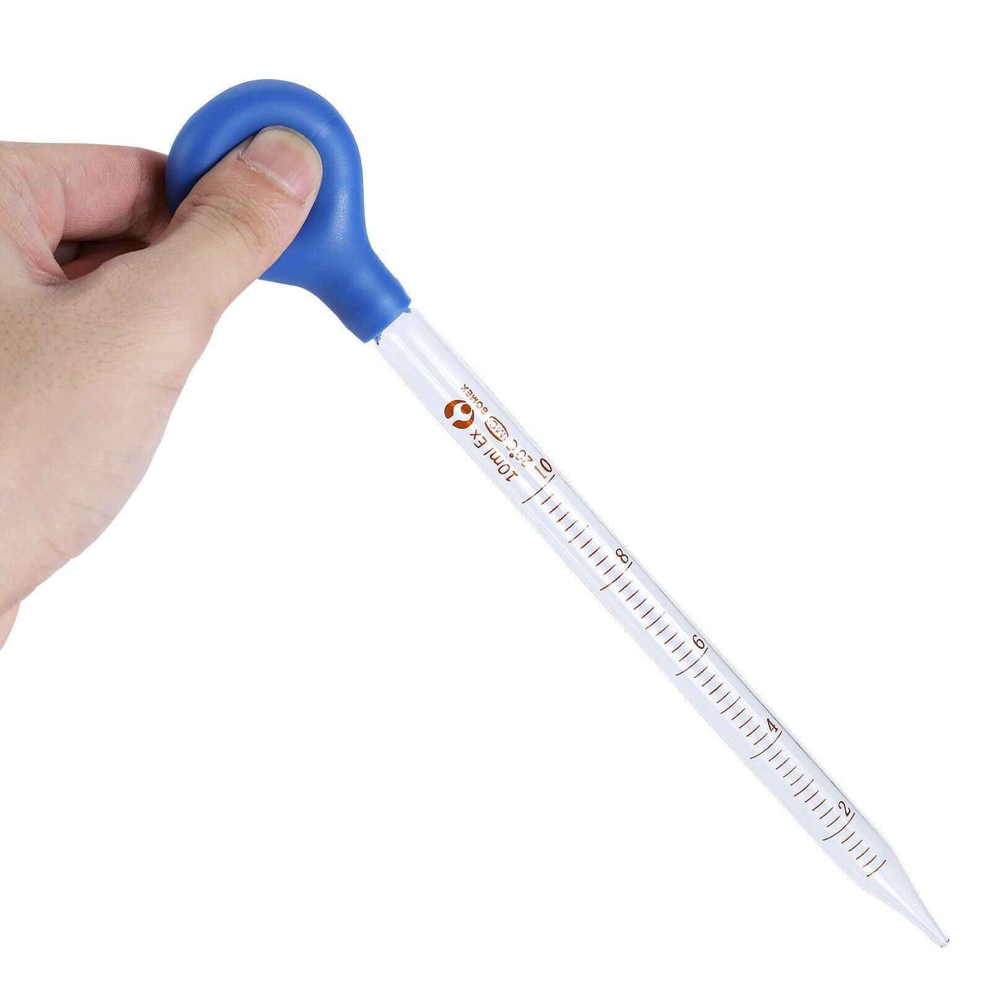 6 x 10ml Dropper Glass Scale Line Dropping Pipe Lab School Rubber Head Pipette - Dukes Supplies