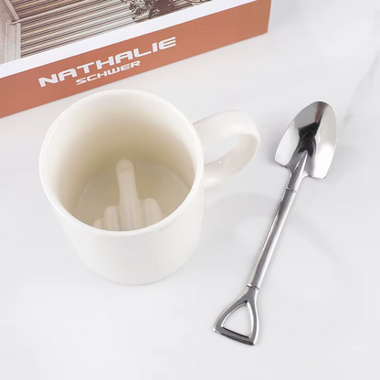 Middle Finger Mug Coffee Cup Ceramic Funny Prank Joke Mug Gift - Image 8