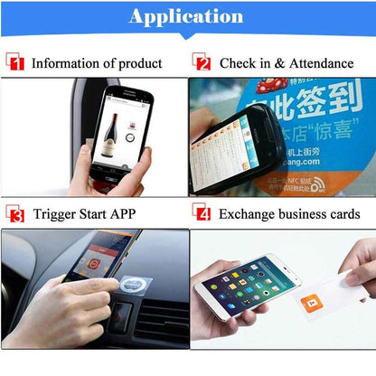 NTAG215 NFC Sticker Tags Adhesive 25mm 13.56 MHZ TagMo Amiibo iOS Android - Dukes Supplies