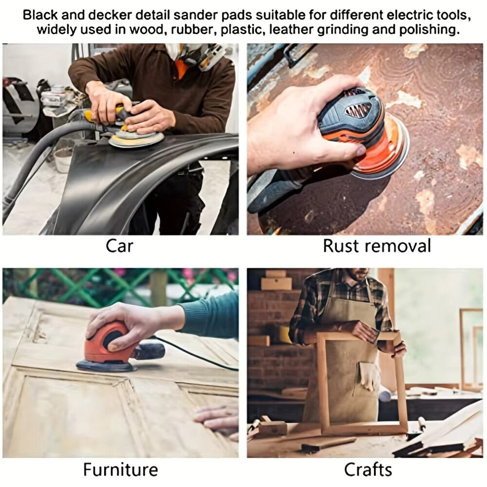 40-320 Grit Triangular Sanding Paper Disc Pad Pack Oscillating Multi Tool Set - Dukes Supplies