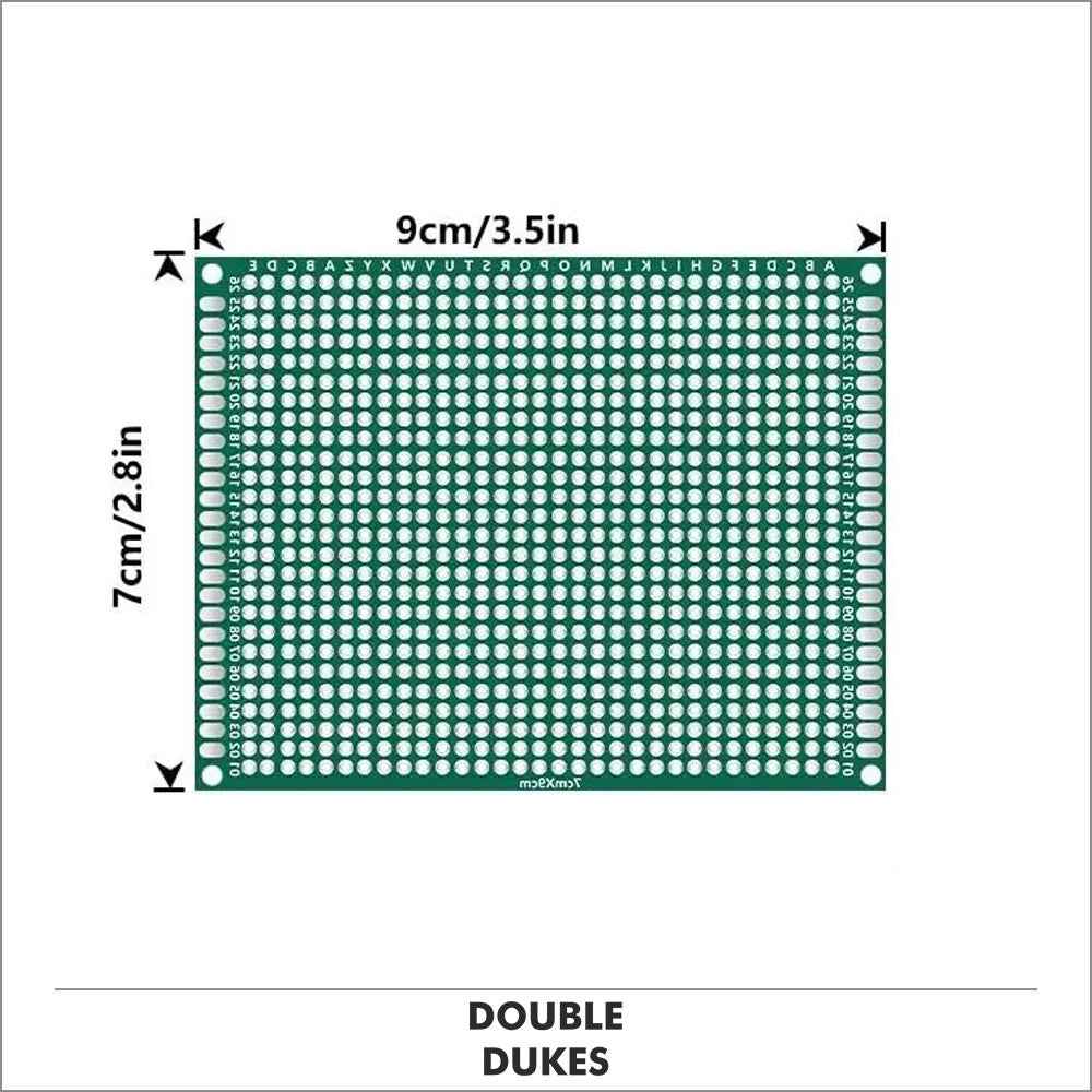 Double Sided Prototype Circuit Board FR4 PCB Universal Board Green Arduino PI UK - Dukes Supplies
