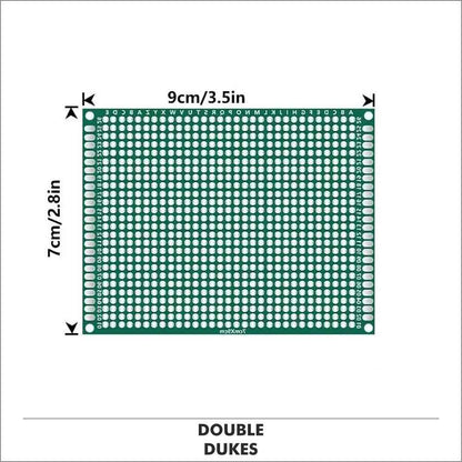 Double Sided Prototype Circuit Board FR4 PCB Universal Board Green Arduino PI UK - Dukes Supplies