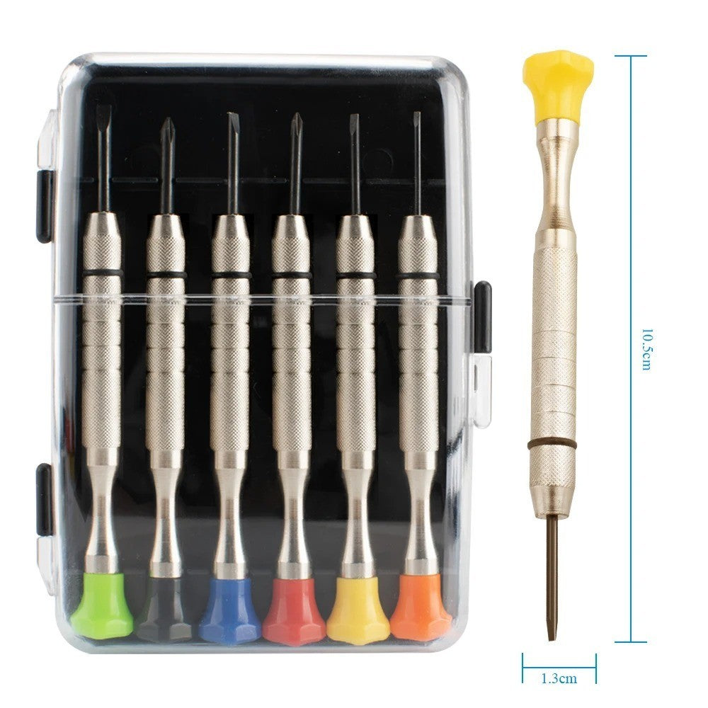 6pc Precision Screwdriver Set Flat & Phillips Micro Repair Kit Glasses Phone - Image 4