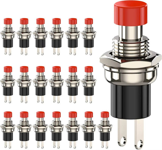Momentary On Off Push Button Switch SPST 3 Pack Normally Closed Contacts Model - Dukes Supplies