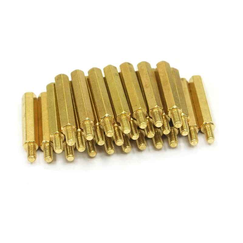 M3 10mm Hex Brass Standoff Spacer Screw Pillar PCB PC Motherboard Raspberry Pi - Dukes Supplies