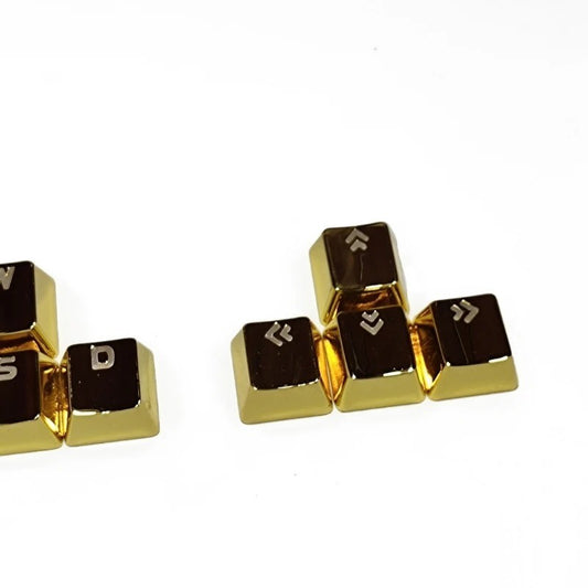 8pc Gold Keycaps Set WASD Arrow Keys for MX Mechanical Keyboard Backlit - Image 2