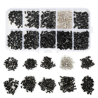 500pc Laptop Computer Screw Kit M2 M2.5 M3 Flat Head Phillips Screw - Image 8