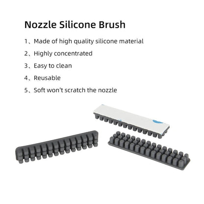 6Pcs Wiper Nozzle Silicone Brush for Bambu Lab A1/A1 Mini Printer Parts - Image 4