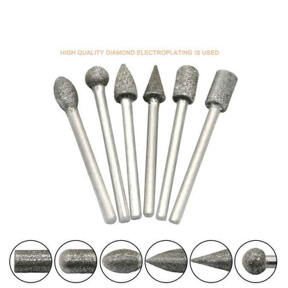 20Pcs Dremel Diamond Grinding Burr Drill Bit Set For Woodworking Rotary Tool - Dukes Supplies