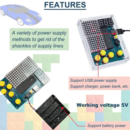 DIY Game Console Hand held Kit 5 Retro Classic Games STEM Soldering Practice - Image 15