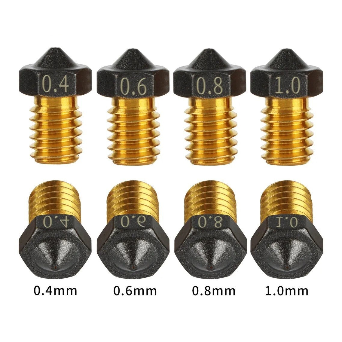 E3D V6 0.4mm PTFE Coated Brass Nozzle 1.75mm Non Stick 3D Printer - Dukes Supplies