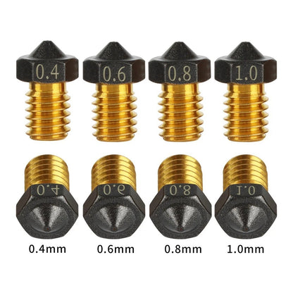 E3D V6 0.4mm PTFE Coated Brass Nozzle 1.75mm Non Stick 3D Printer - Dukes Supplies