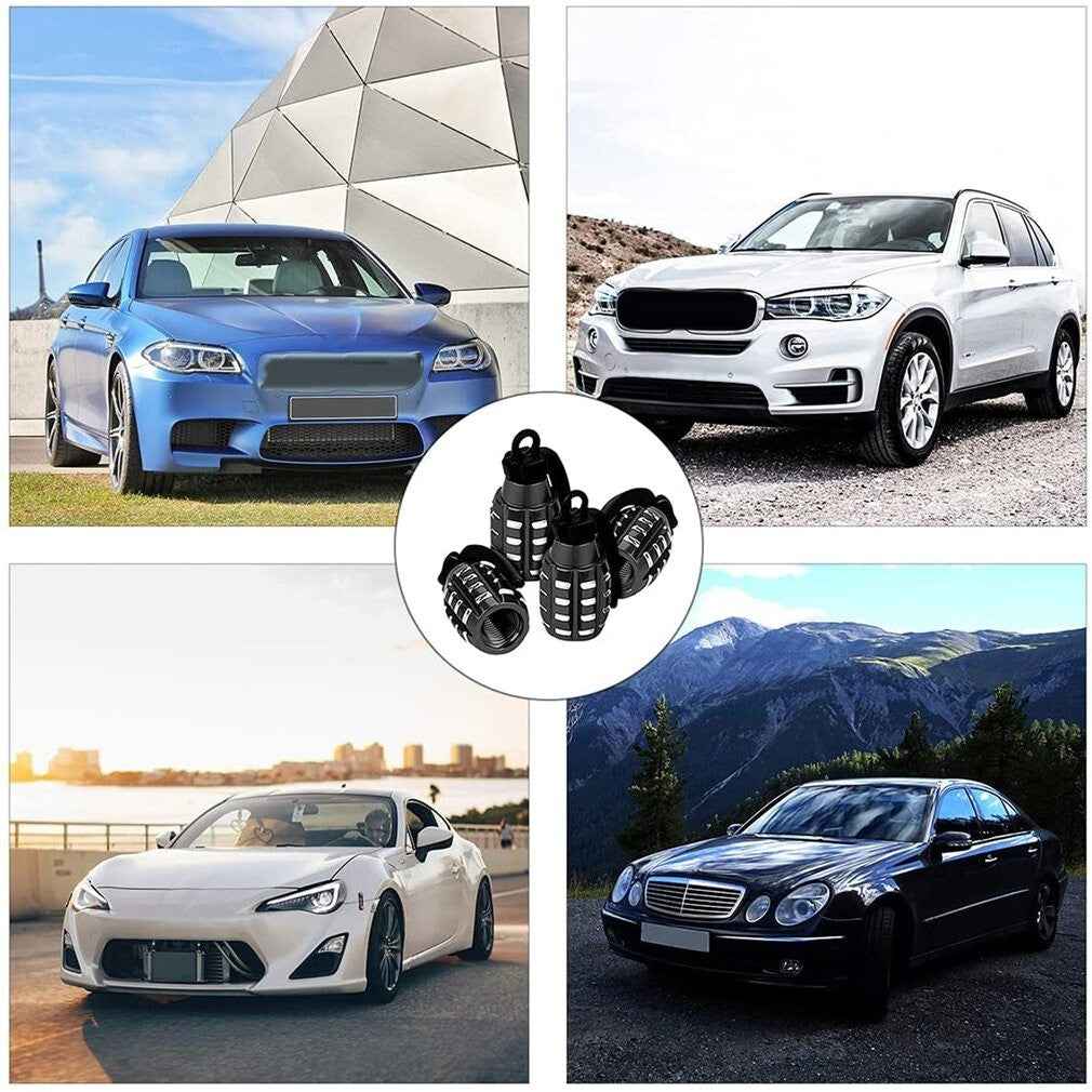 Tyre Valve Dust Caps Grenade Car Bike Motorcycle Alloy BMX MTB X 4 - Dukes Supplies