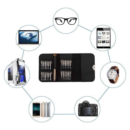 Mobile Phone 25 in 1 Repair Tool Kit Screwdriver Set iPhone iPod iPad Samsung UK - Dukes Supplies