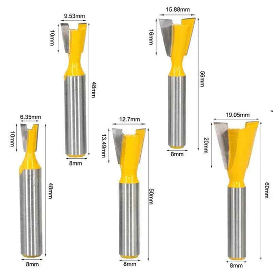 1pcs 8mm Shank 14 degree Dovetail Joint Router Bit - Dukes Supplies