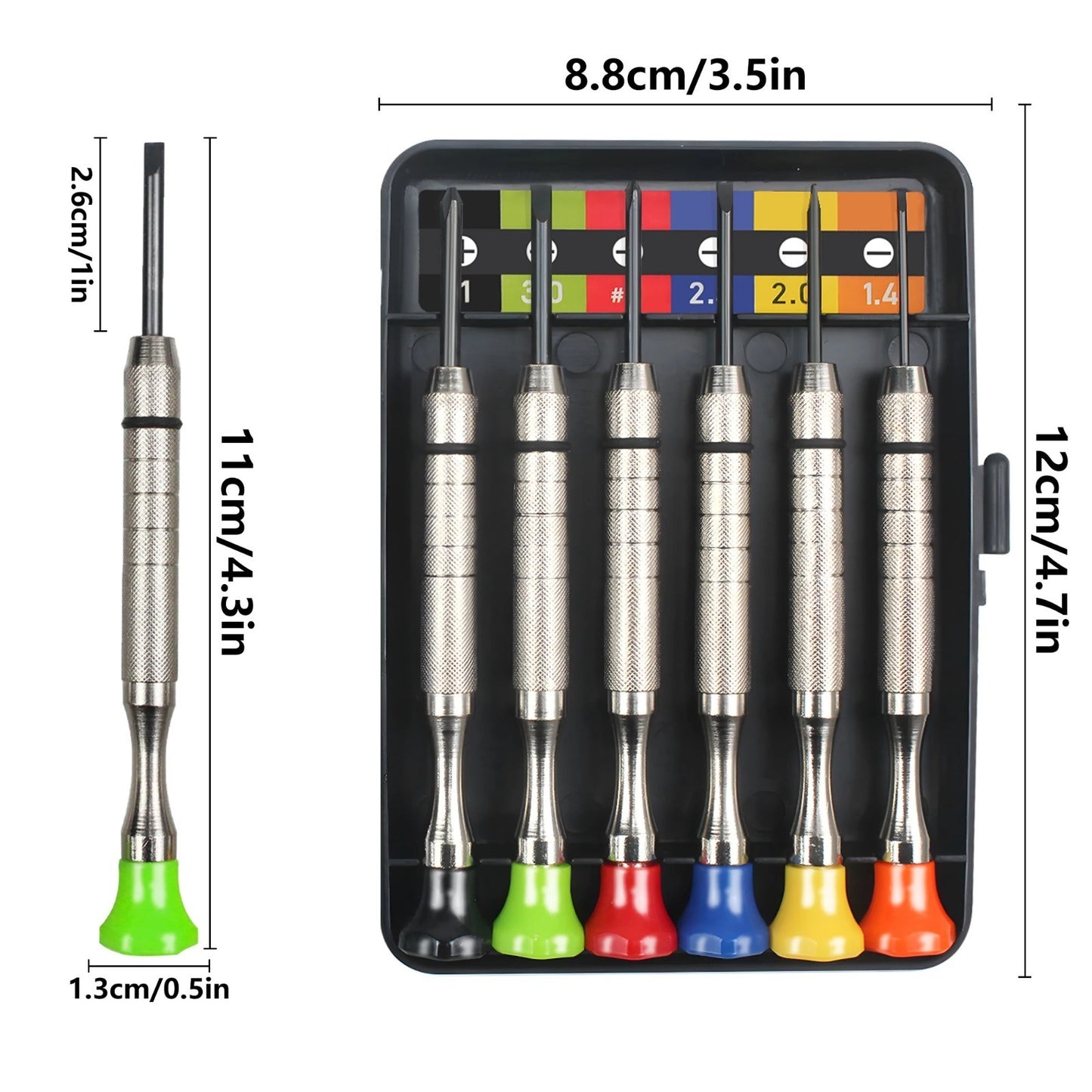 6pc Precision Screwdriver Set Flat & Phillips Micro Repair Kit Glasses Phone - Image 20